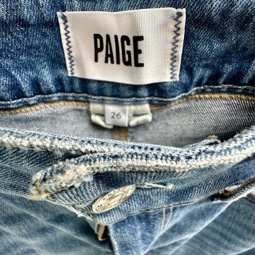 PAIGE Sasha Wide Leg Jean in Color Stefania Distressed - Picture 5 of 14